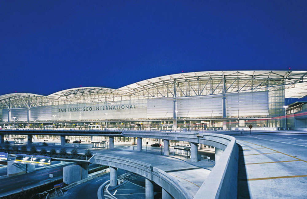 cách di chuyển trong sân bay san francisco