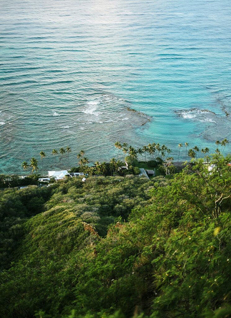 ngắm bình minh trên đỉnh diamond head